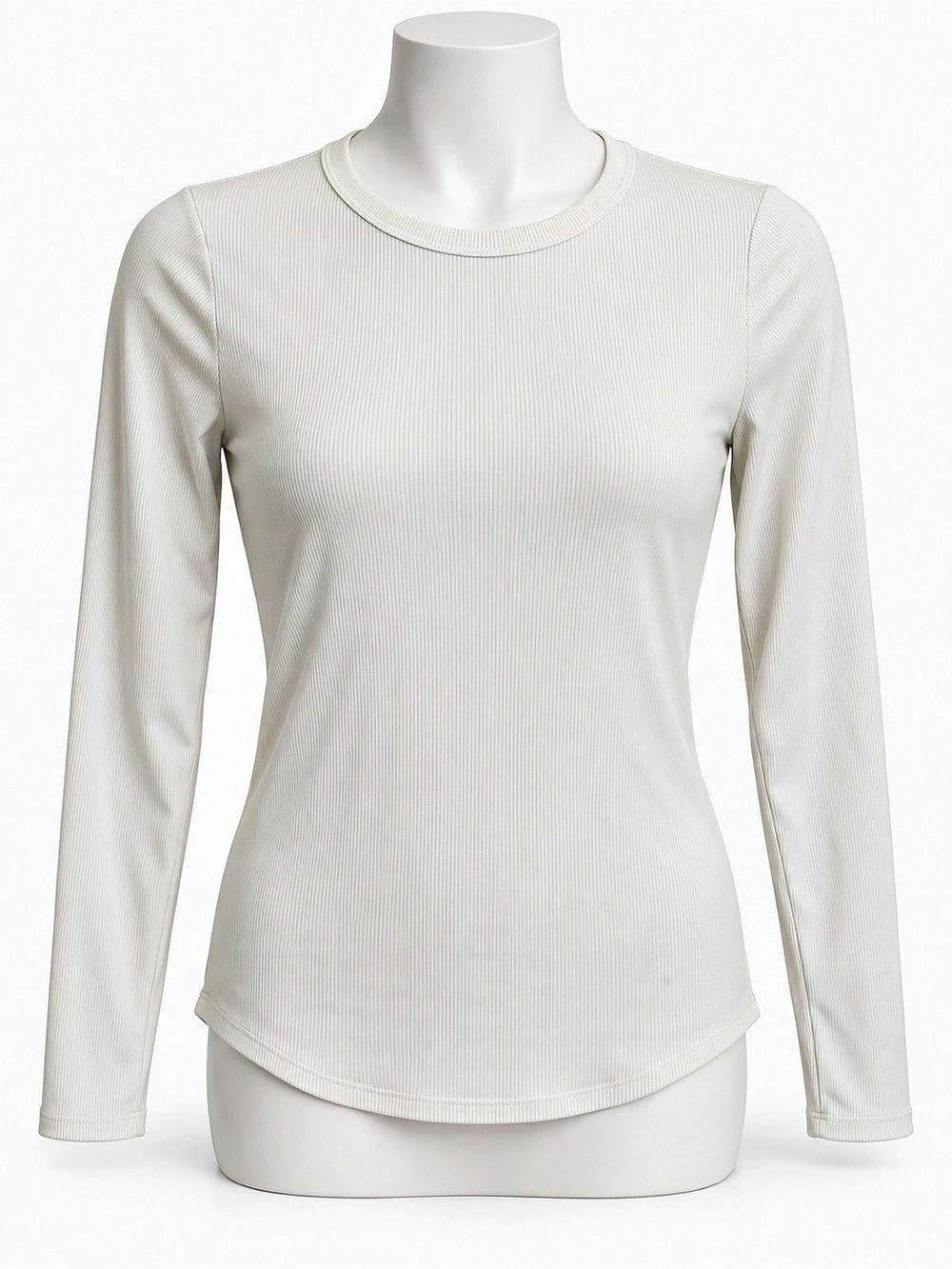 No Boundaries Long Sleeve Ribbed Top in White Size Small